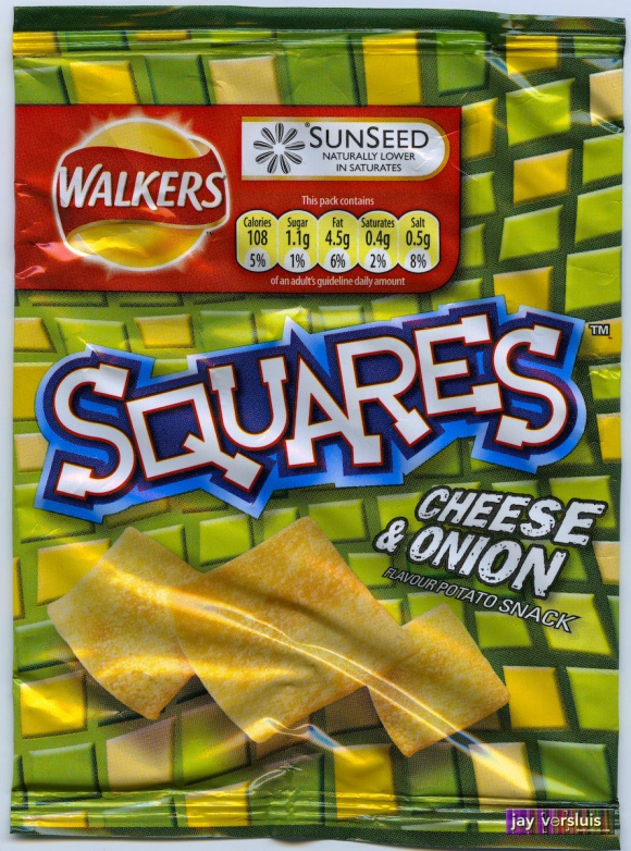 Walker's Squares - Cheese and Onion Flavour (2009)
