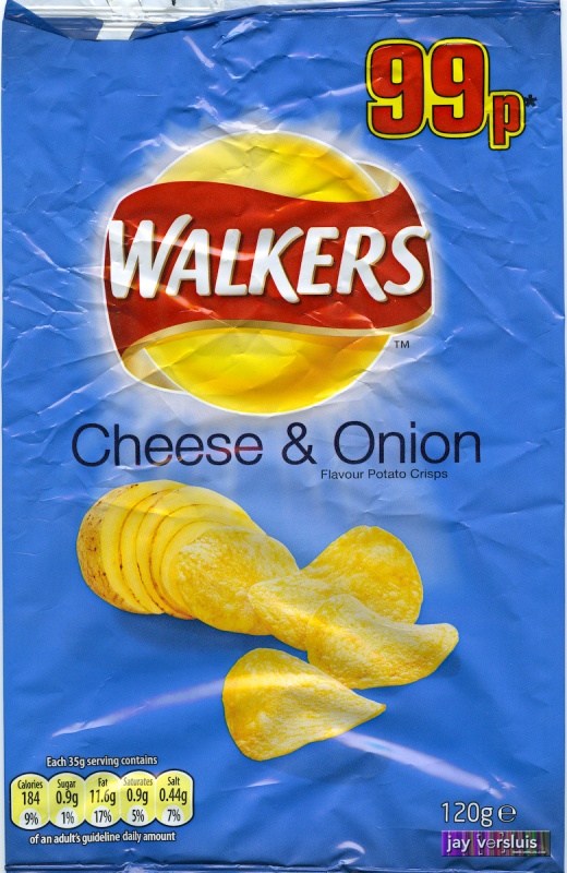 Walker's Cheese and Onion, 120g bag (2009)
