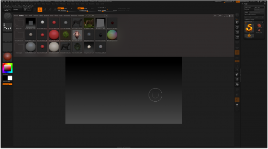 The ZBrush Default UI. Click to enlarge.