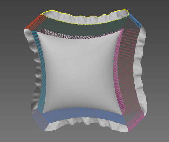 3d simulation bread pillow
