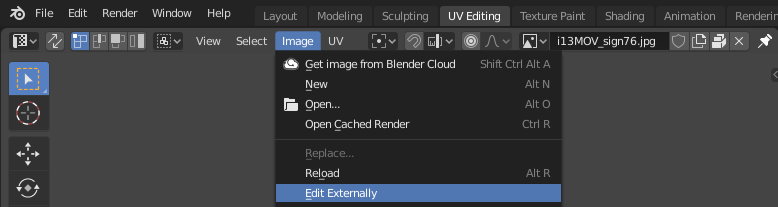 How to use an external image editor with Blender – JAY VERSLUIS