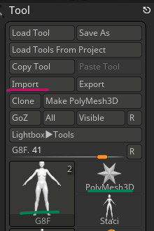 how to import and edit design in zbrush