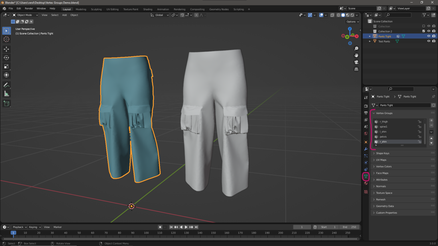 Transferring Vertex Groups from one object to another in Blender – JAY ...